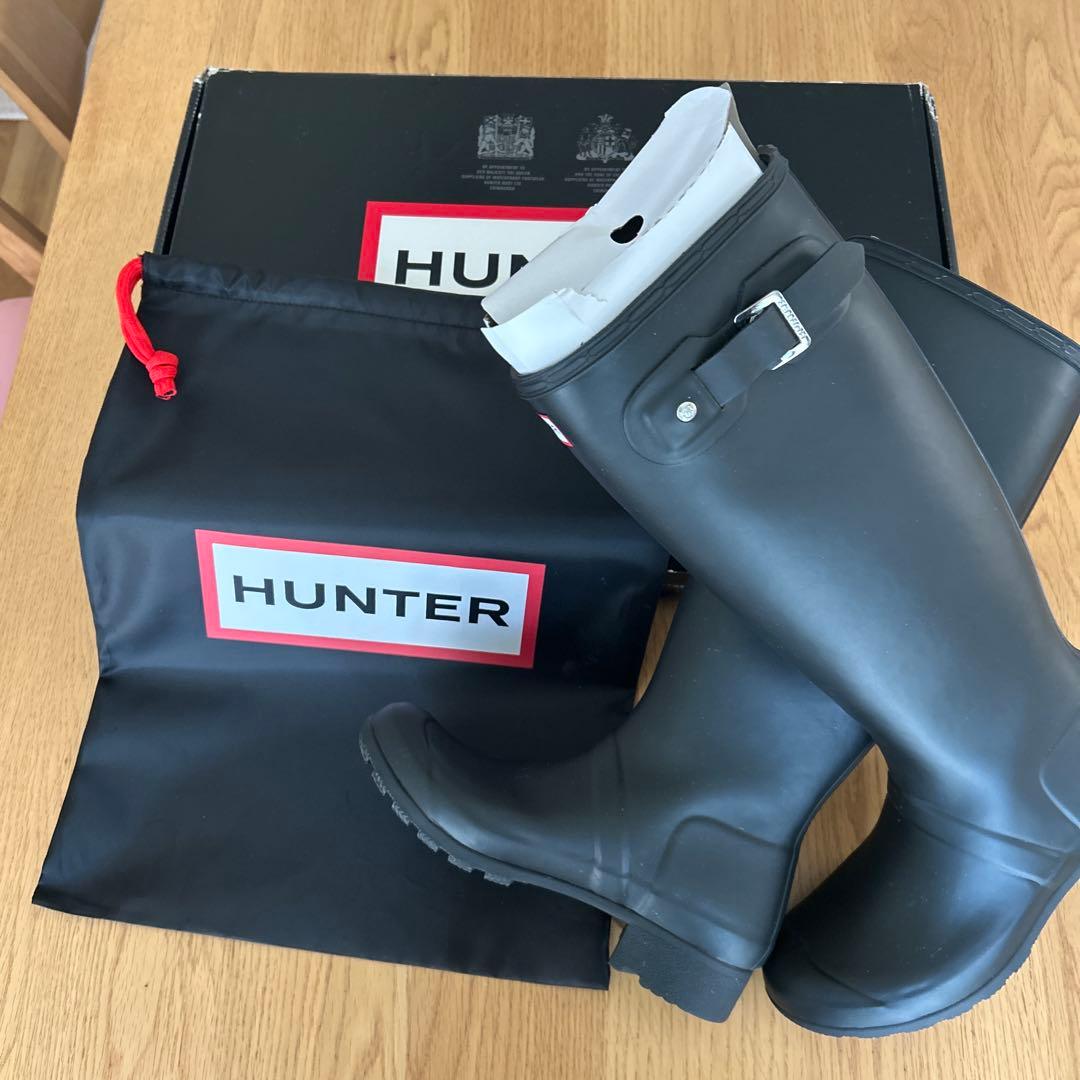 【一度だけ使用】HUNTER ブラック レインブーツ