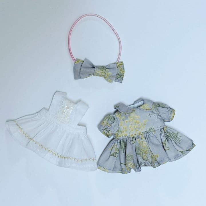 イーマリーちゃんサイズとeasy dollサイズのワンピースとエプロンセット