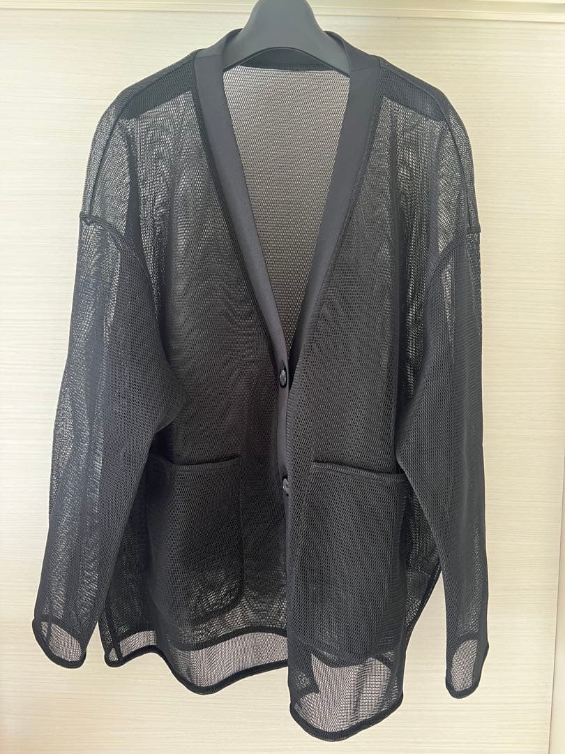 美品 大人気 完売品 POIS ポワ ダブルメッシュカーディガン ブラック