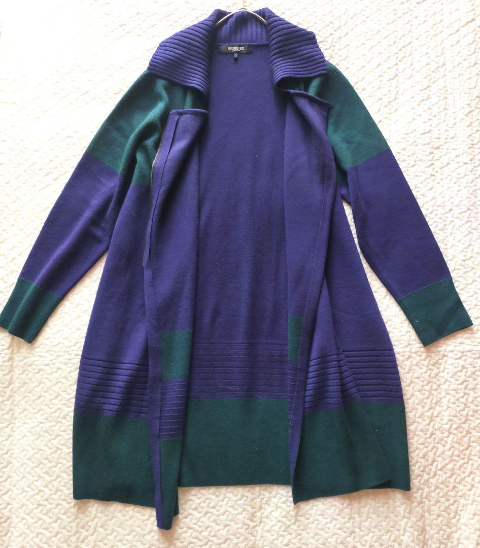 美品 HIROKO BIS ヒロコビス ニット ロング カーディガン 11号