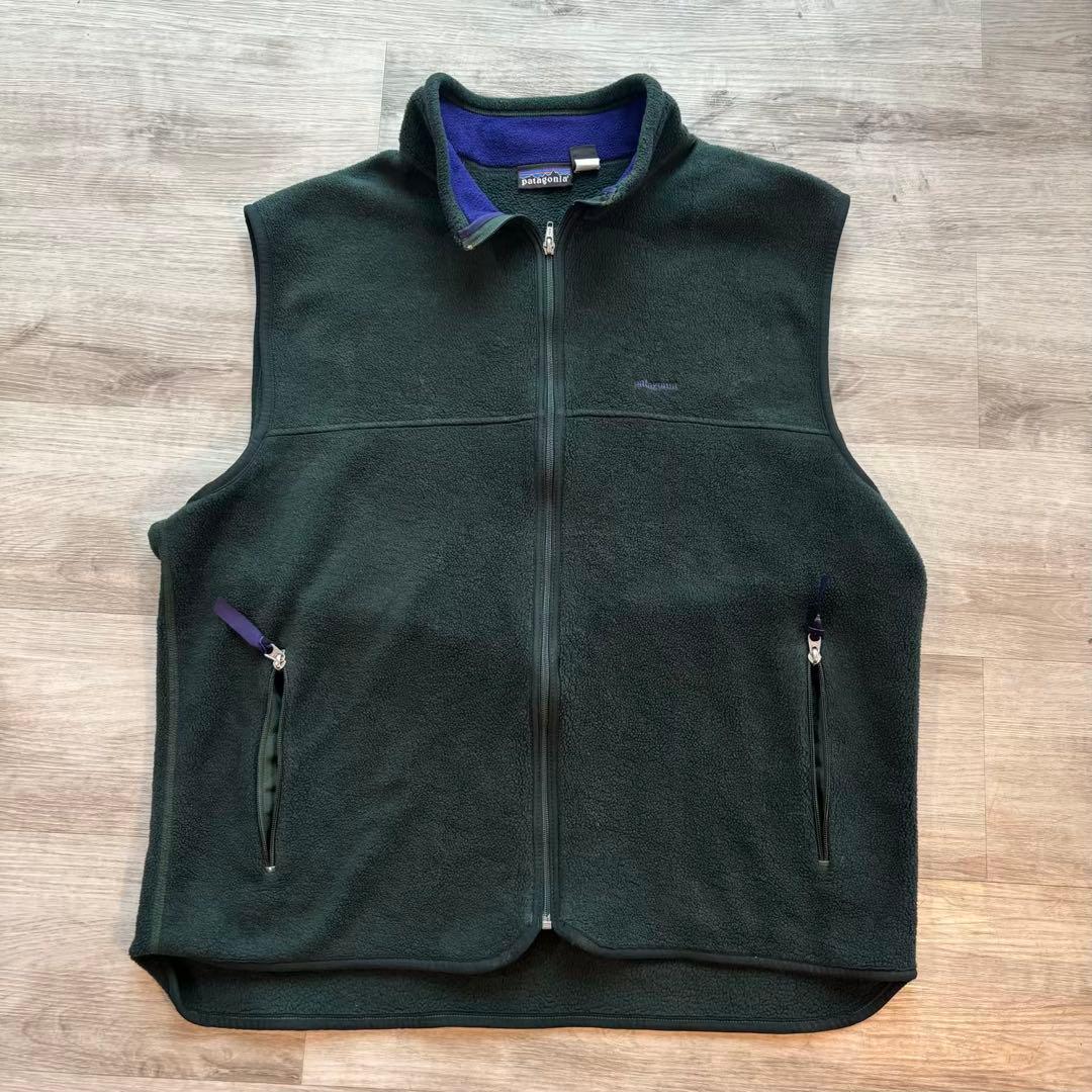 【Patagonia】90s USA製 フリースベスト 深緑#489