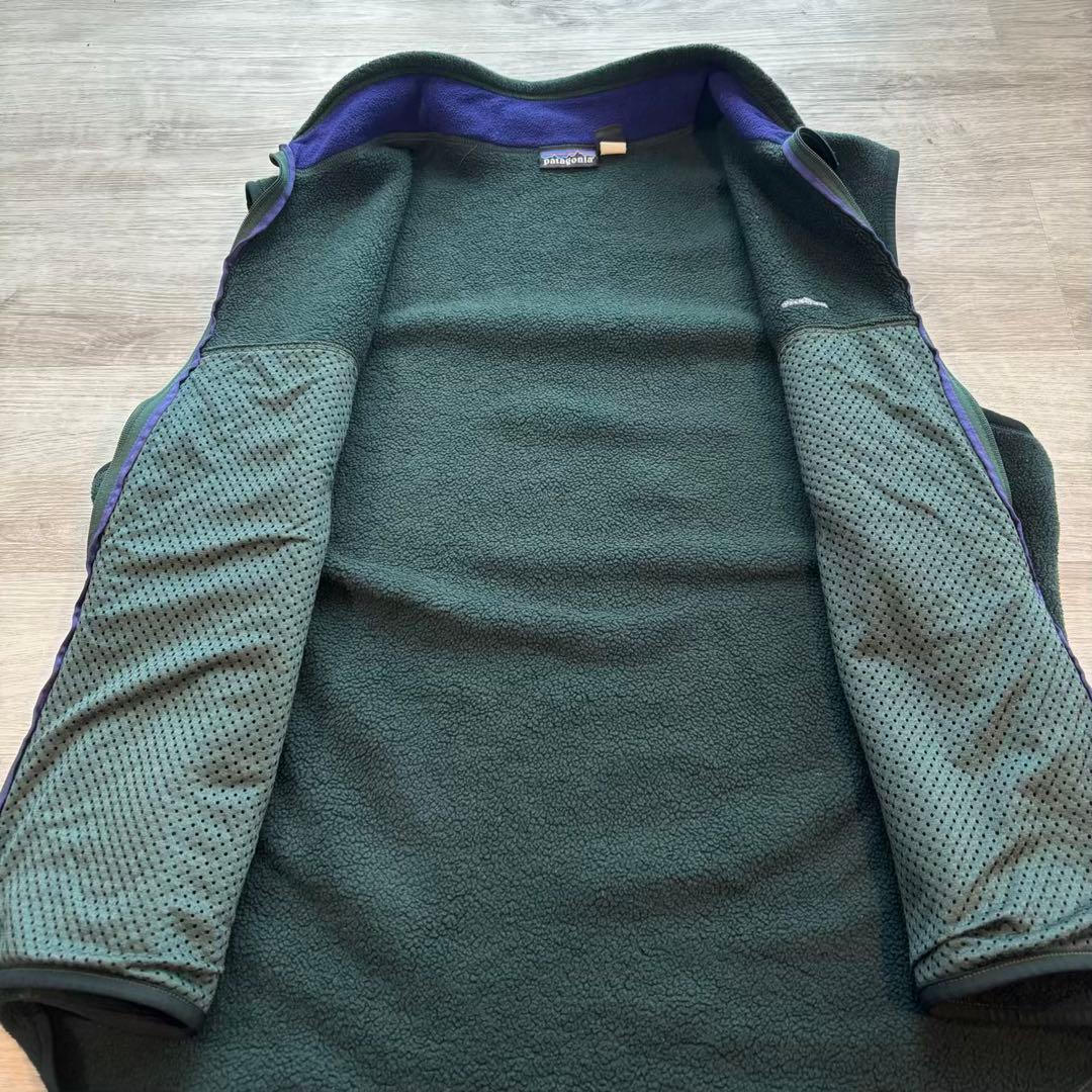 【Patagonia】90s USA製 フリースベスト 深緑#489