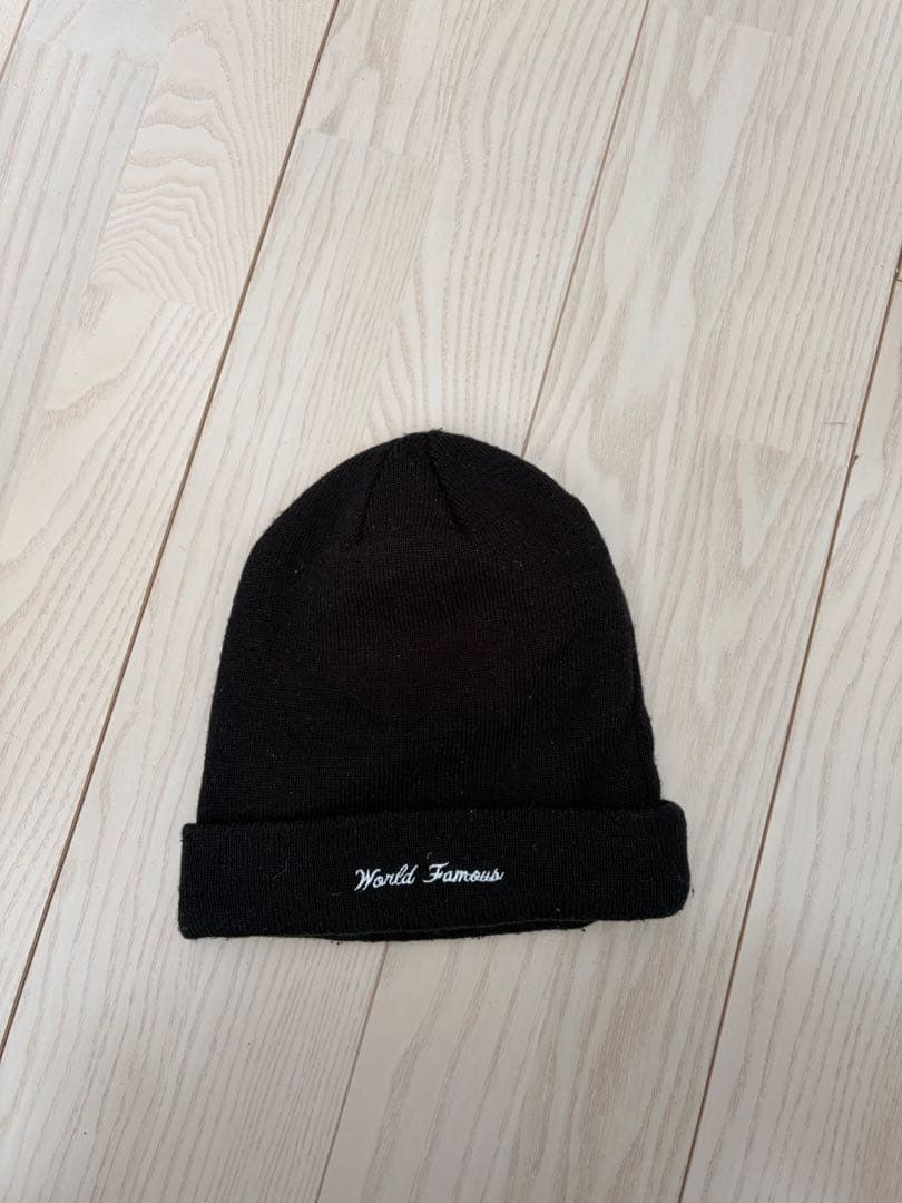 Supreme ニット帽 黒　ボックスロゴ