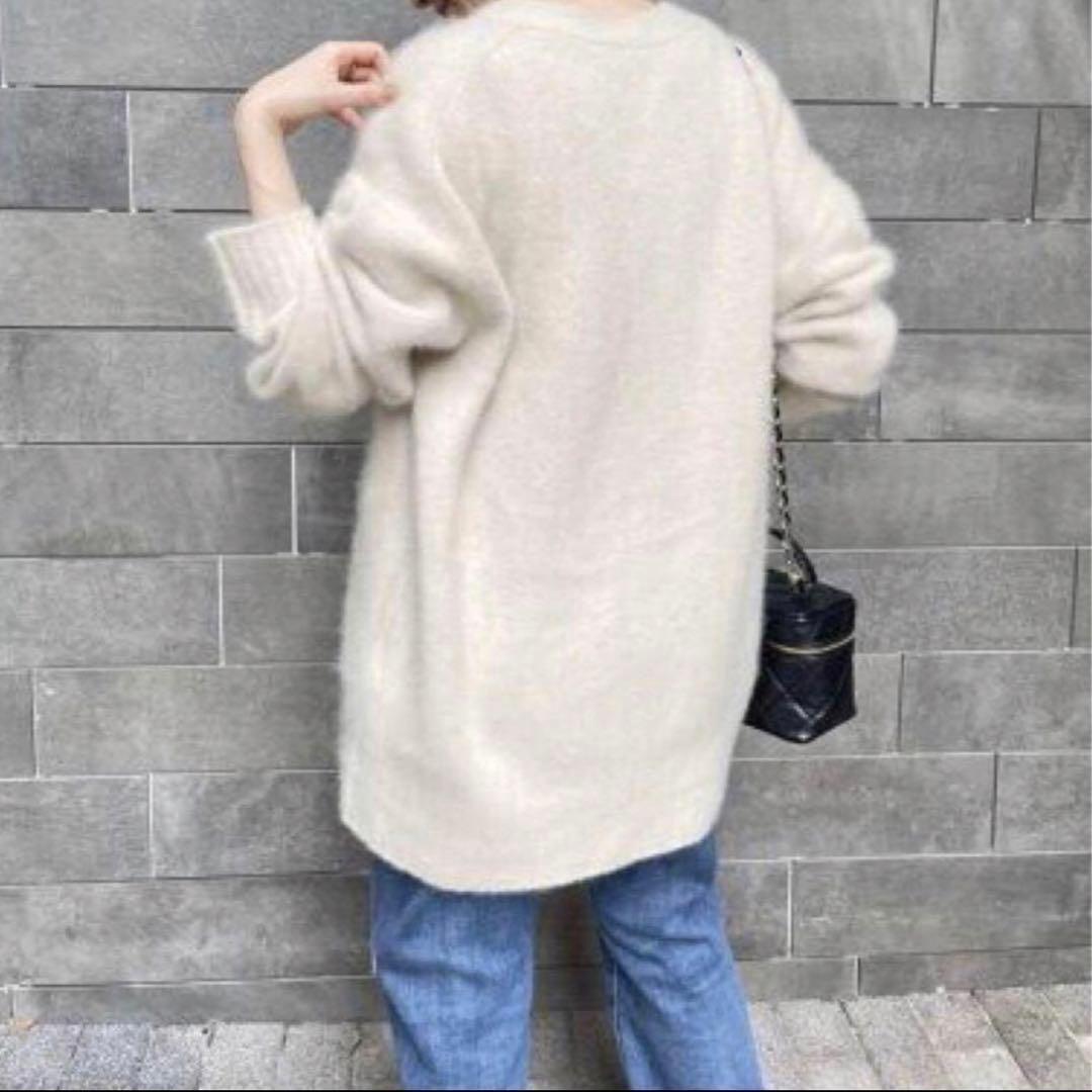 極美品 Spick&Span ファーニットロングカーディガン ベージュ