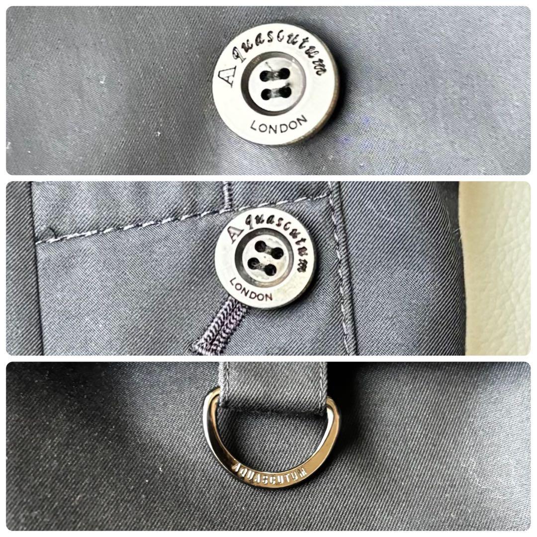 美品✨Aquascutum トレンチコート　ライナー　ネイビー　サイズ6