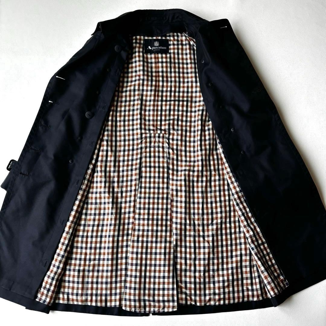 美品✨Aquascutum トレンチコート　ライナー　ネイビー　サイズ6