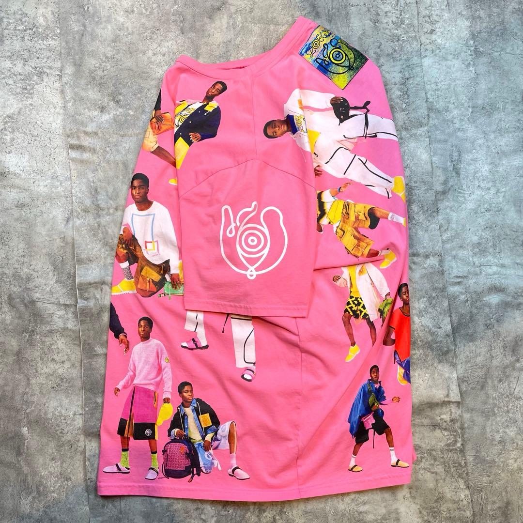LOEWE ロエベ グラフィックプリント Tシャツ ピンク メンズ（ワンサイズ）