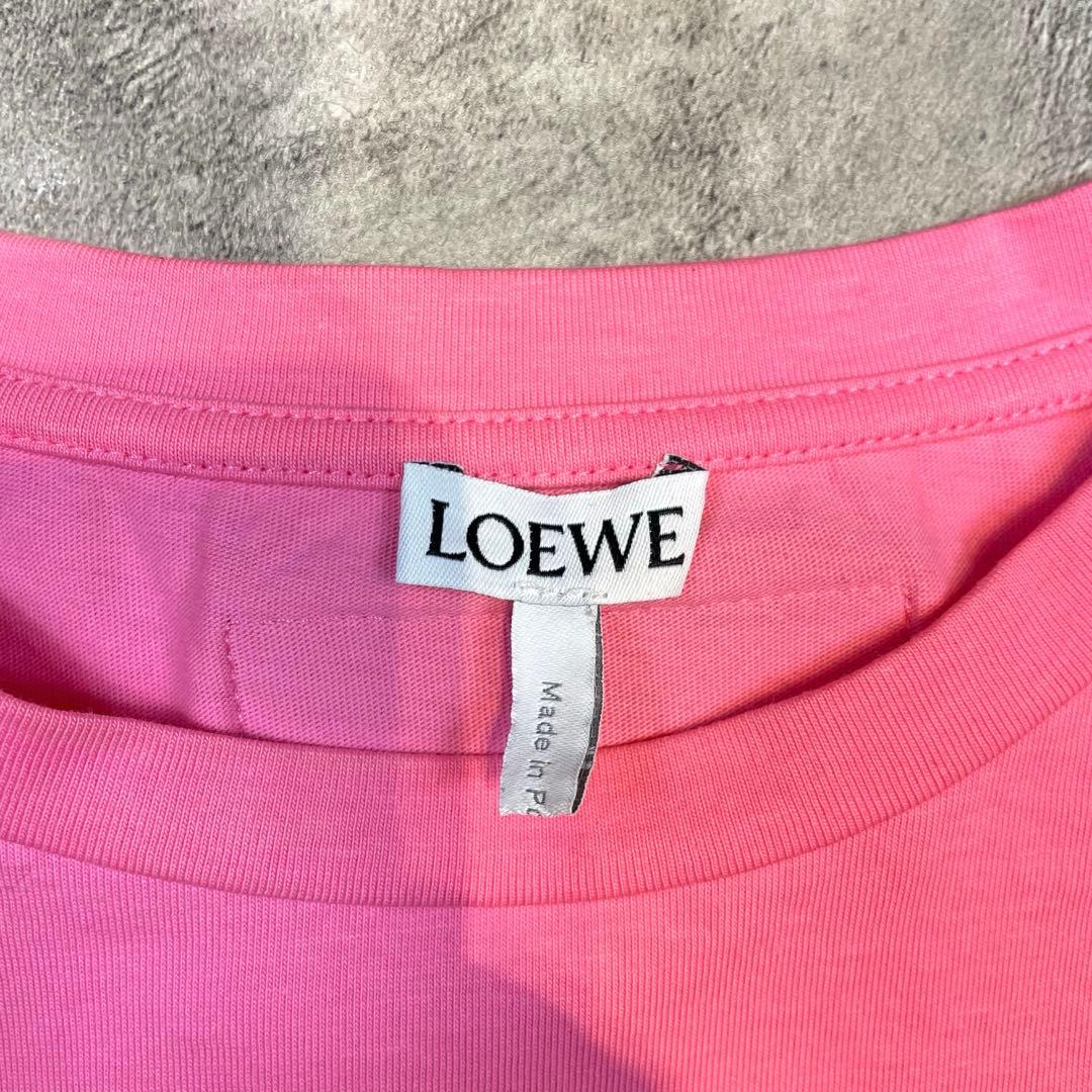 LOEWE ロエベ グラフィックプリント Tシャツ ピンク メンズ（ワンサイズ）