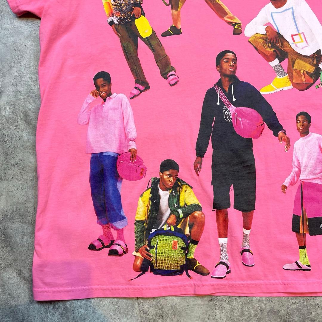 LOEWE ロエベ グラフィックプリント Tシャツ ピンク メンズ（ワンサイズ）