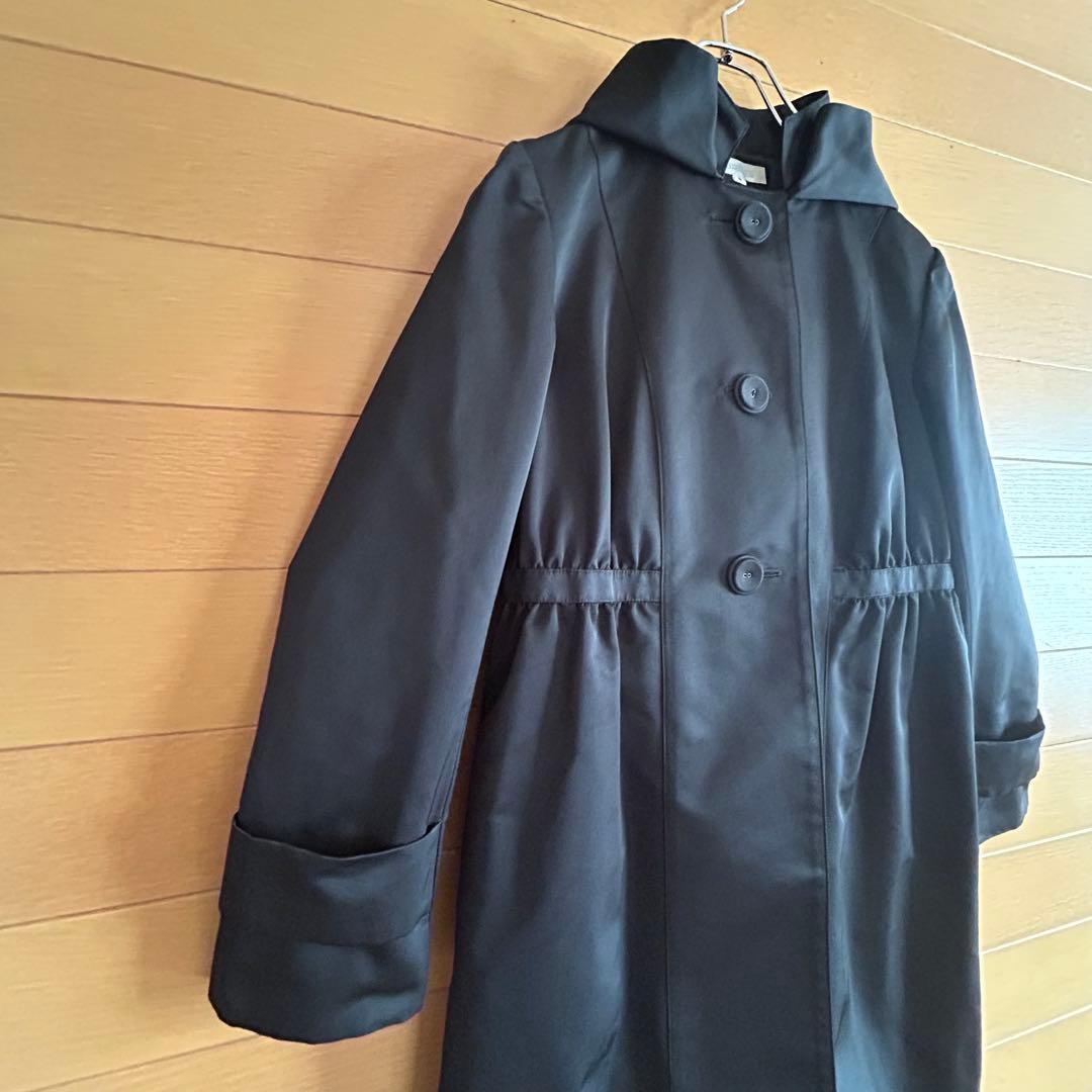 美品 Chousonnette シューソネットFOXEY フード付コート 黒 M