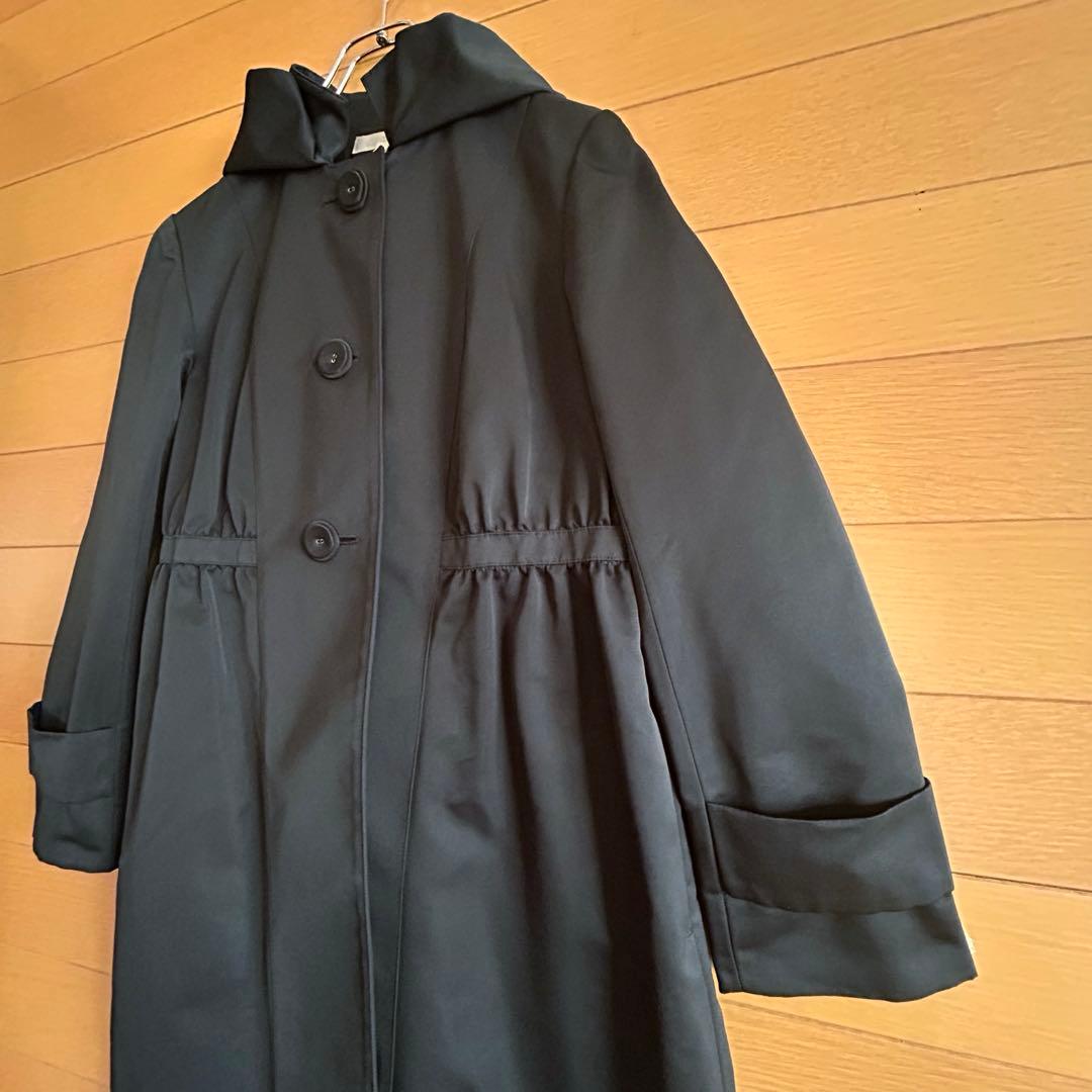 美品 Chousonnette シューソネットFOXEY フード付コート 黒 M