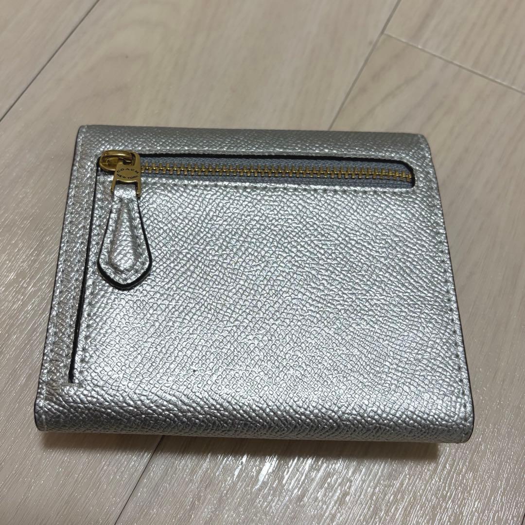 COACH ウィン スモール ウォレット 三つ折り 財布 ケース シルバー