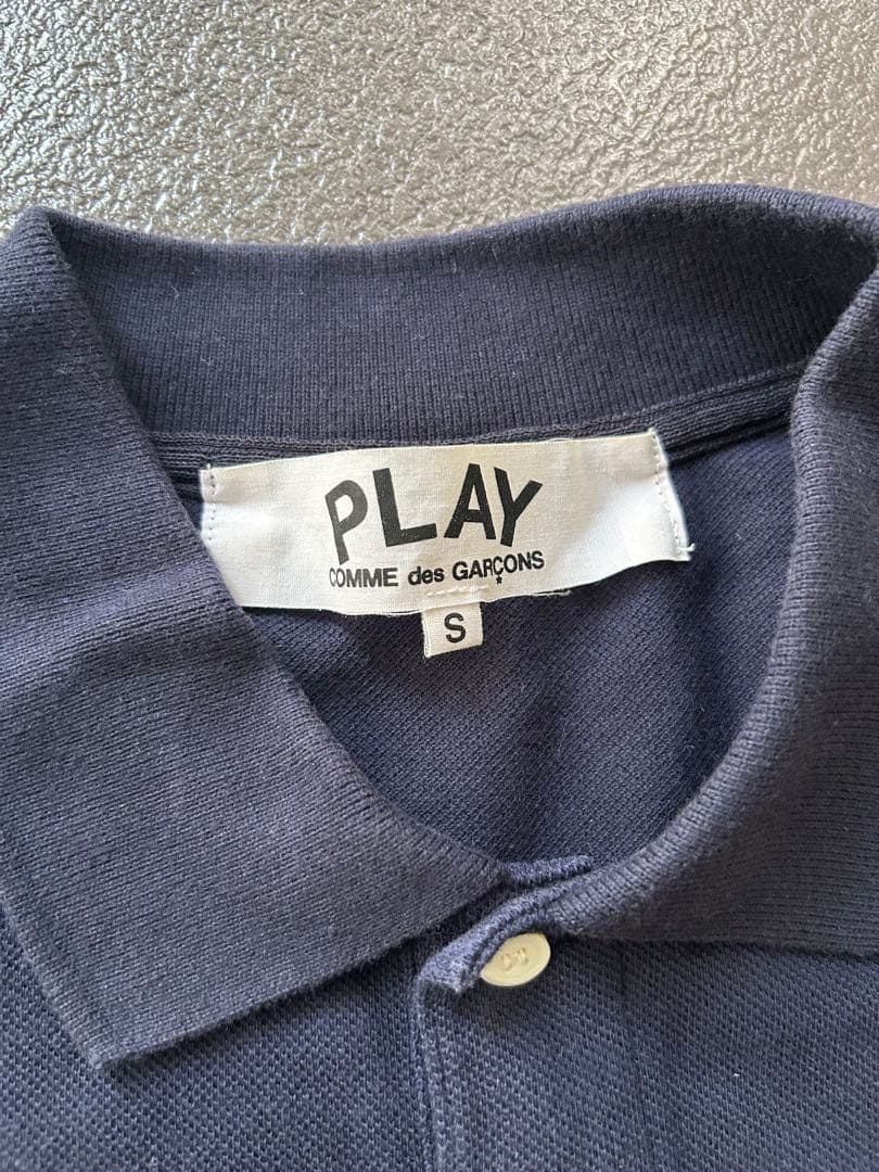 PLAY COMME des GARÇONS ネイビー ポロシャツ S
