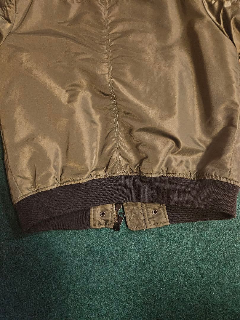 DIESEL ディーゼル MA-1 ボンバージャケット カーキ オレンジ裏地