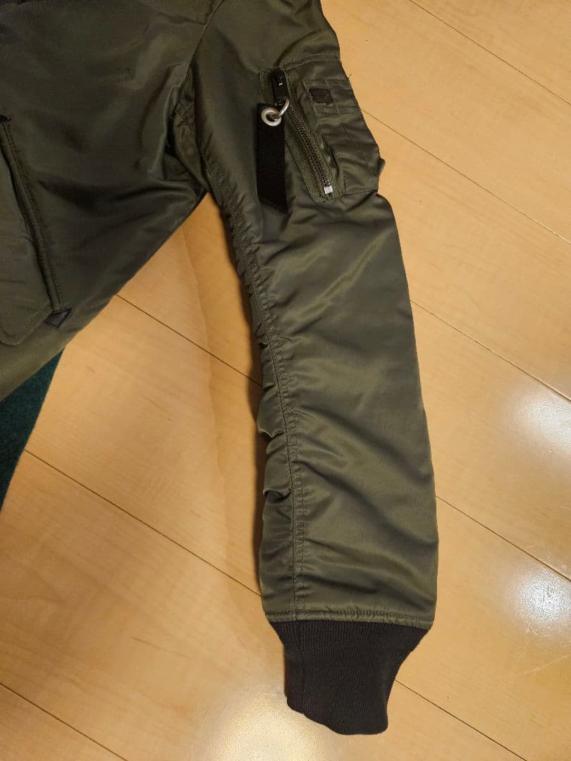 DIESEL ディーゼル MA-1 ボンバージャケット カーキ オレンジ裏地