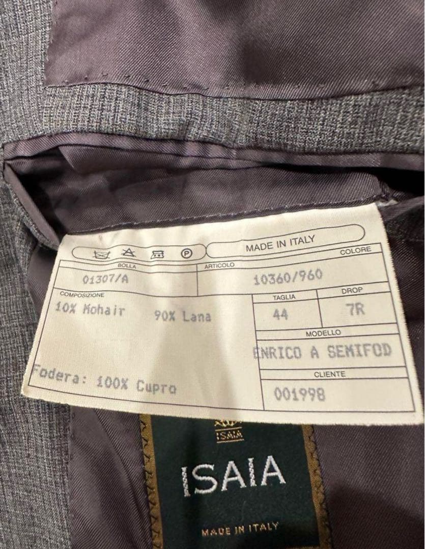 ISAIA イサイア ビジネス テーラードジャケット　スーツ　セットアップ
