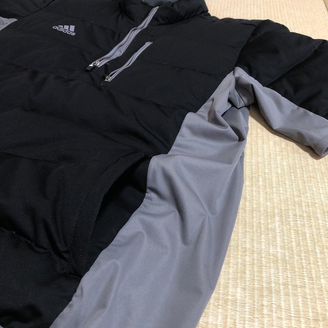 【adidas】ワンポイント　ダウンジャケット ウインドブレーカー　半袖　ベスト