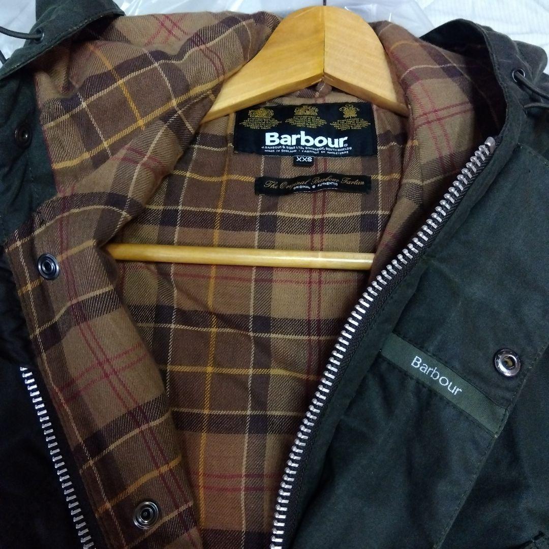 Barbour ダークグリーン モッズコート XXS