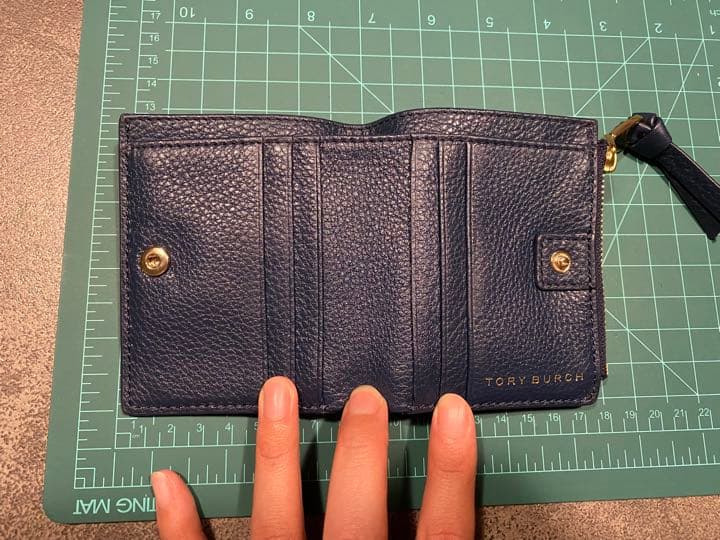 N☆トリーバーチ 財布 二つ折り ミニ財布 ネイビー 紺 新品未使用