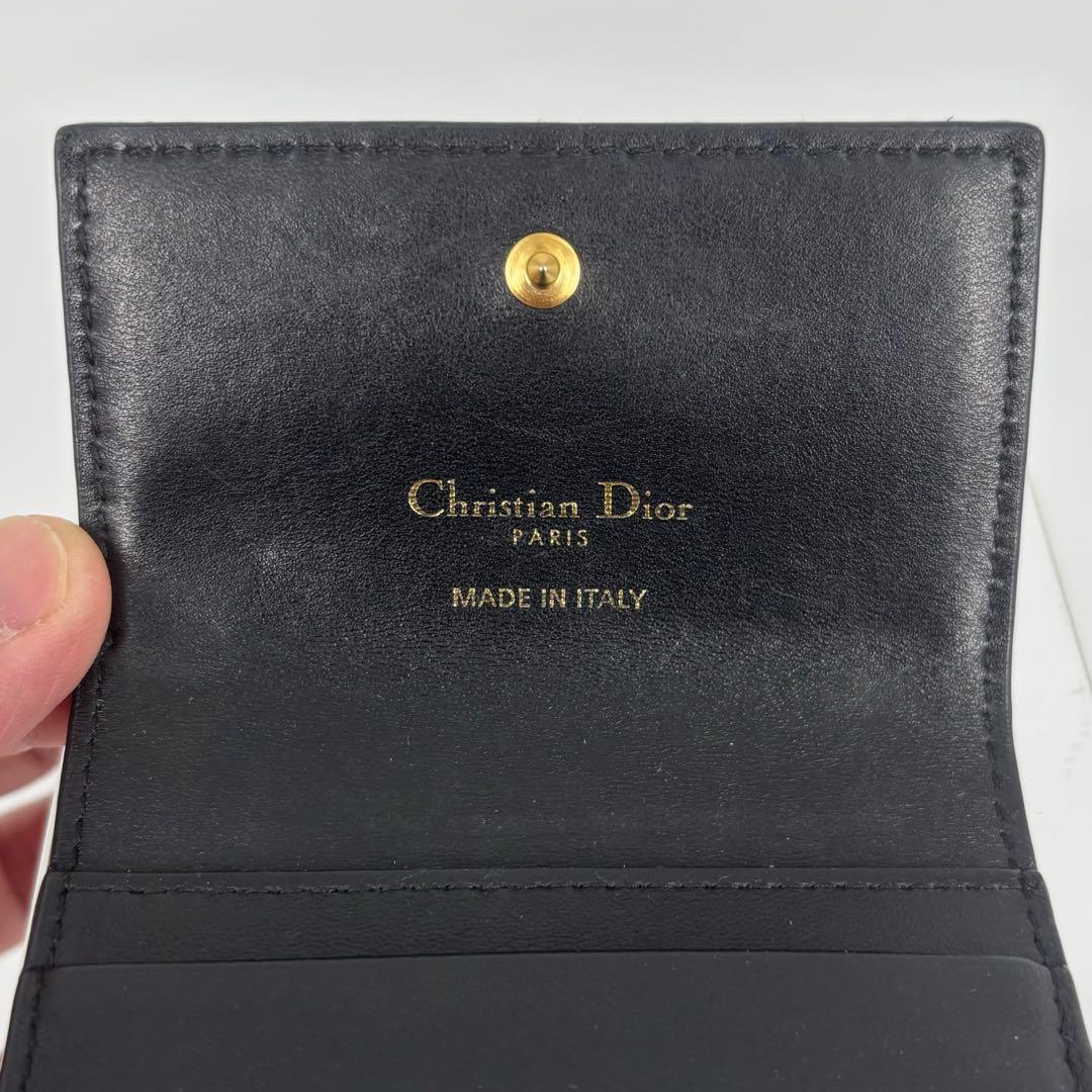 DIOR Jolie Hibiscus ウォレット 三つ折り財布 ブラック
