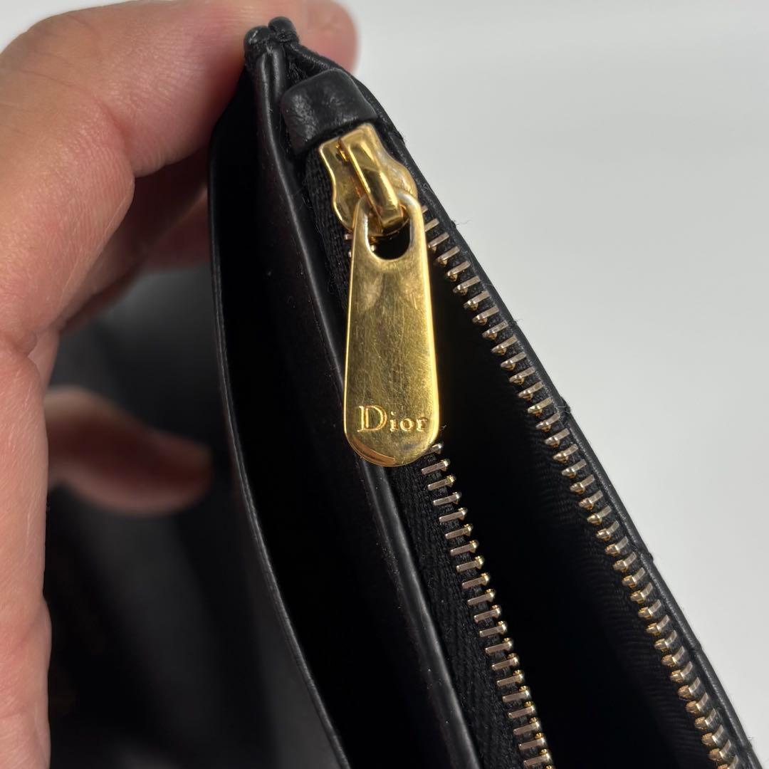 DIOR Jolie Hibiscus ウォレット 三つ折り財布 ブラック