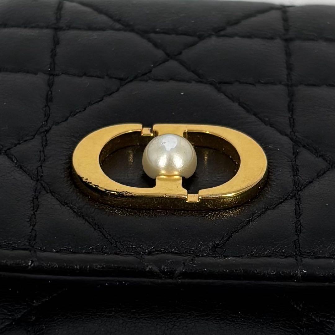 DIOR Jolie Hibiscus ウォレット 三つ折り財布 ブラック