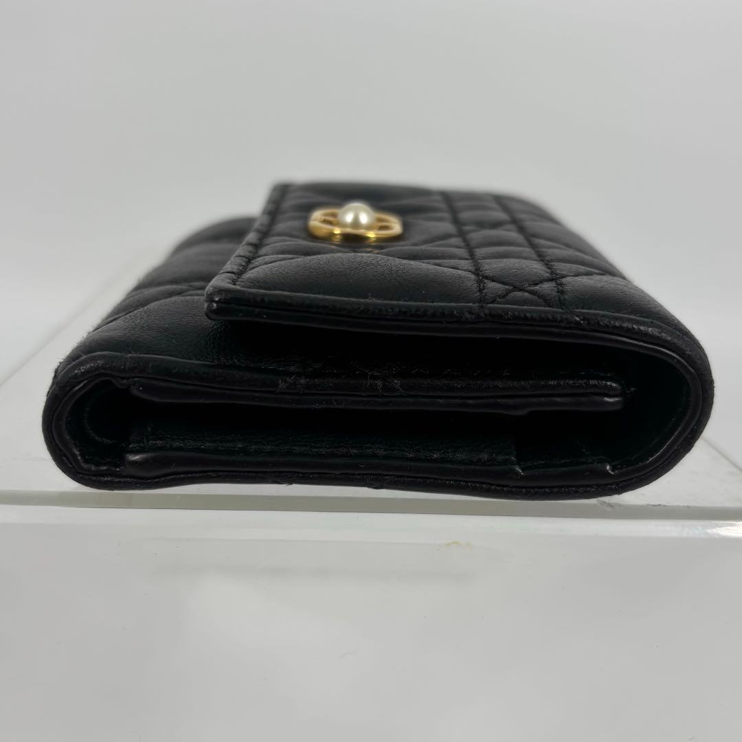 DIOR Jolie Hibiscus ウォレット 三つ折り財布 ブラック