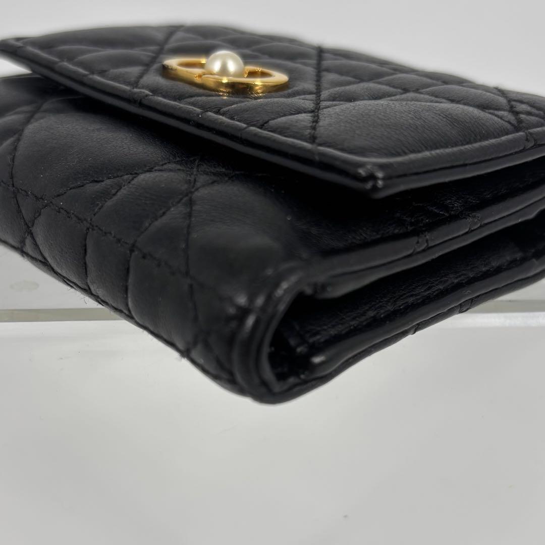 DIOR Jolie Hibiscus ウォレット 三つ折り財布 ブラック