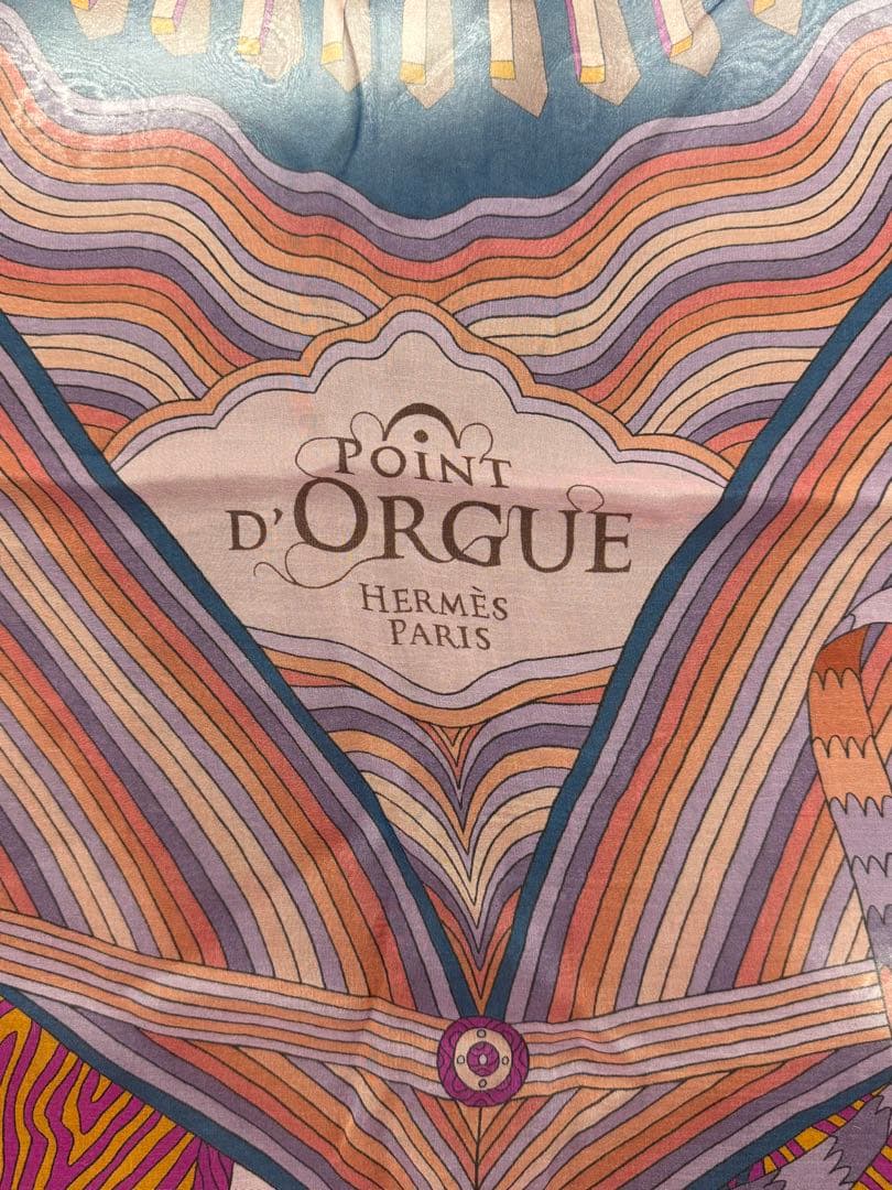 り*り様 エルメス　 Point d'Orgue 大判　ストール　シフォン　シル