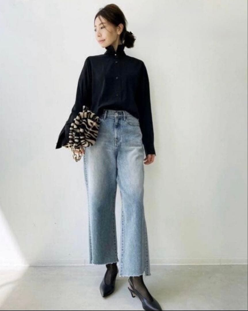 L'Appartement◆cropped wide denim◆26