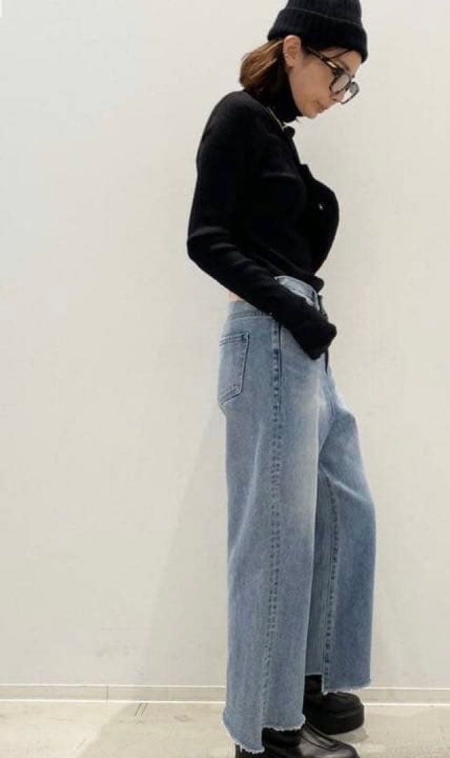 L'Appartement◆cropped wide denim◆26