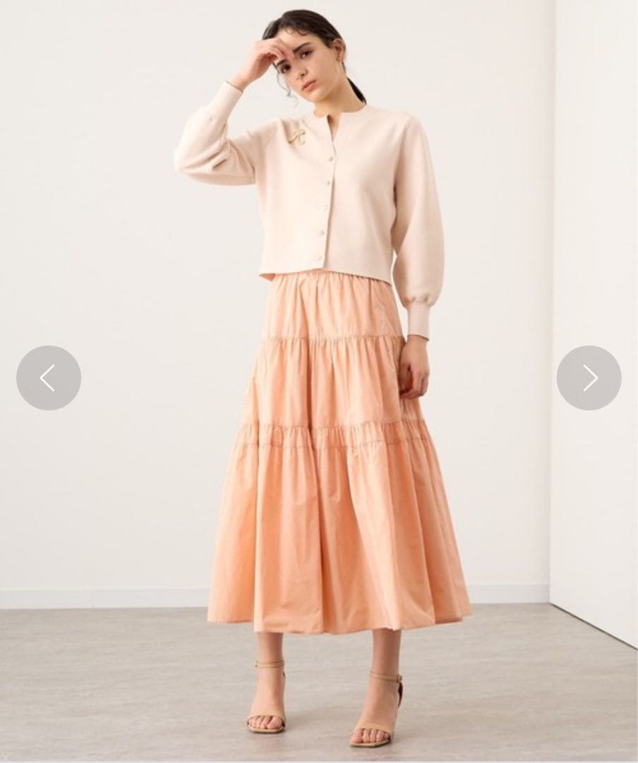 ANAYI アナイ　タフタスカート　新品　未使用　春夏　オレンジ