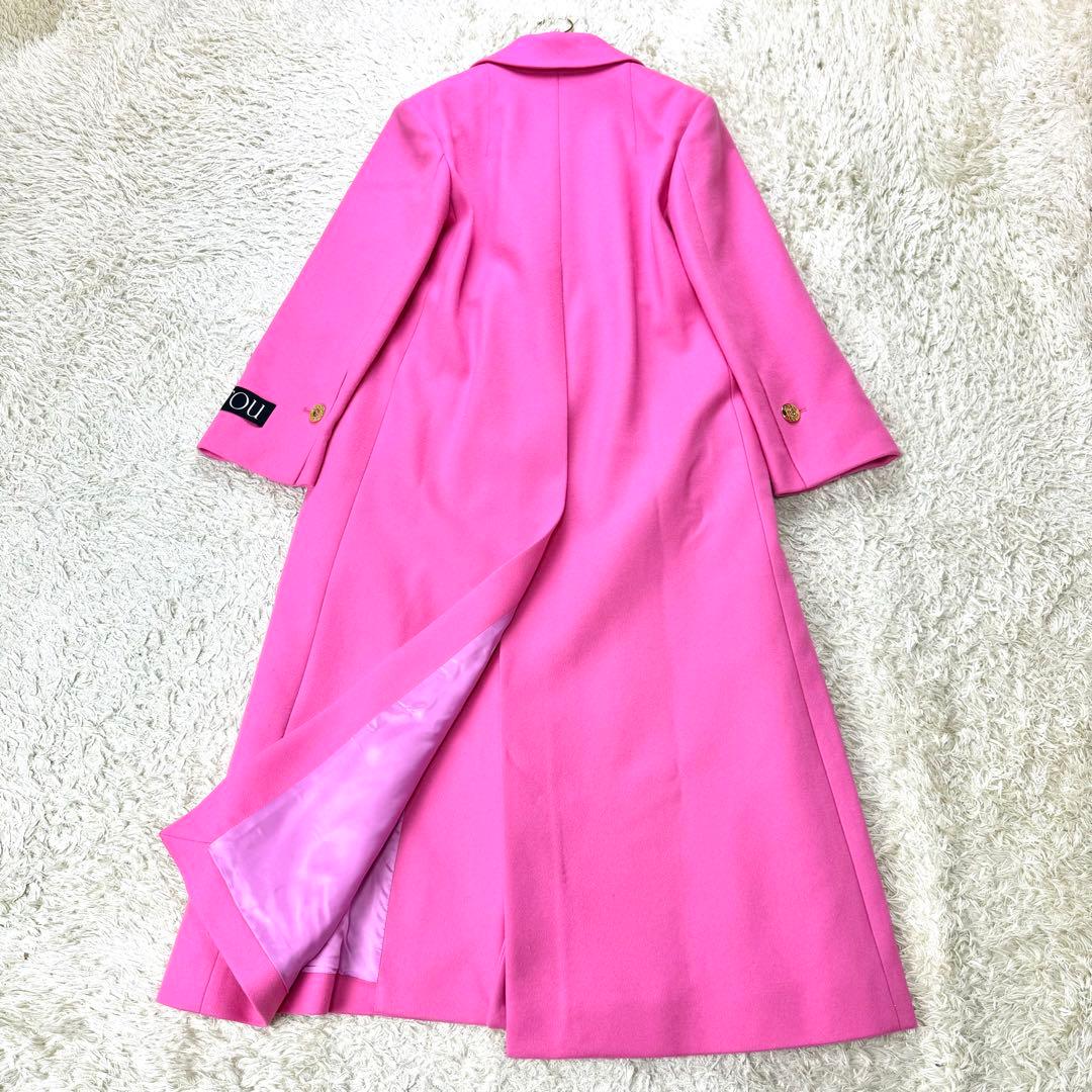 極美品✨PATOU ウールマキシポケットコート カシミヤ混 ダージリンピンク