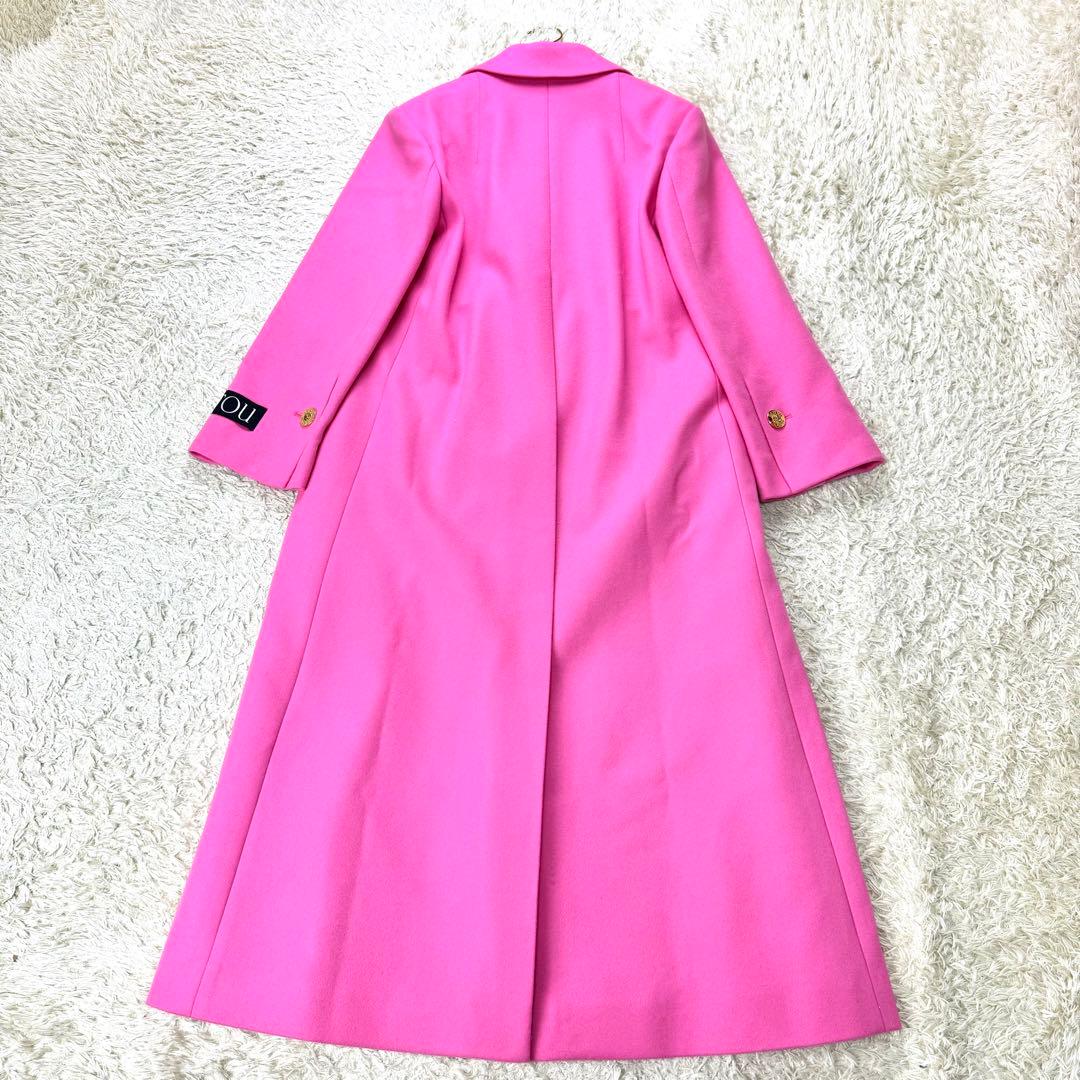 極美品✨PATOU ウールマキシポケットコート カシミヤ混 ダージリンピンク