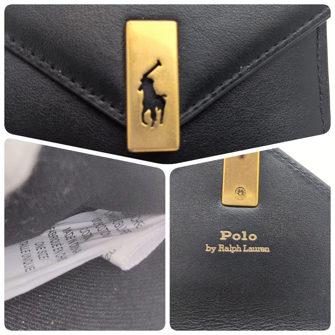 【美品】POLO RALPHLAUREN IDコンパクトウォレット ブラック