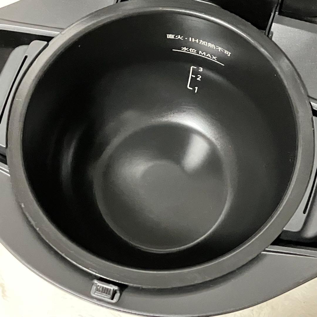 美品 21年製 SHARP 水なし自動調理鍋 KN-HW16G-B ヘルシオ 黒