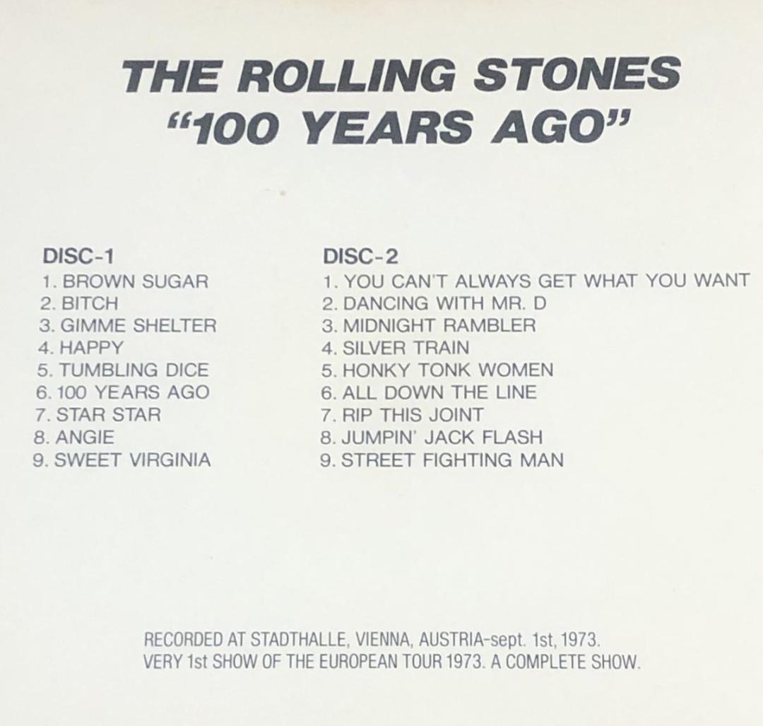 2CD！ローリング・ストーンズ/ 100 YEARS AGO