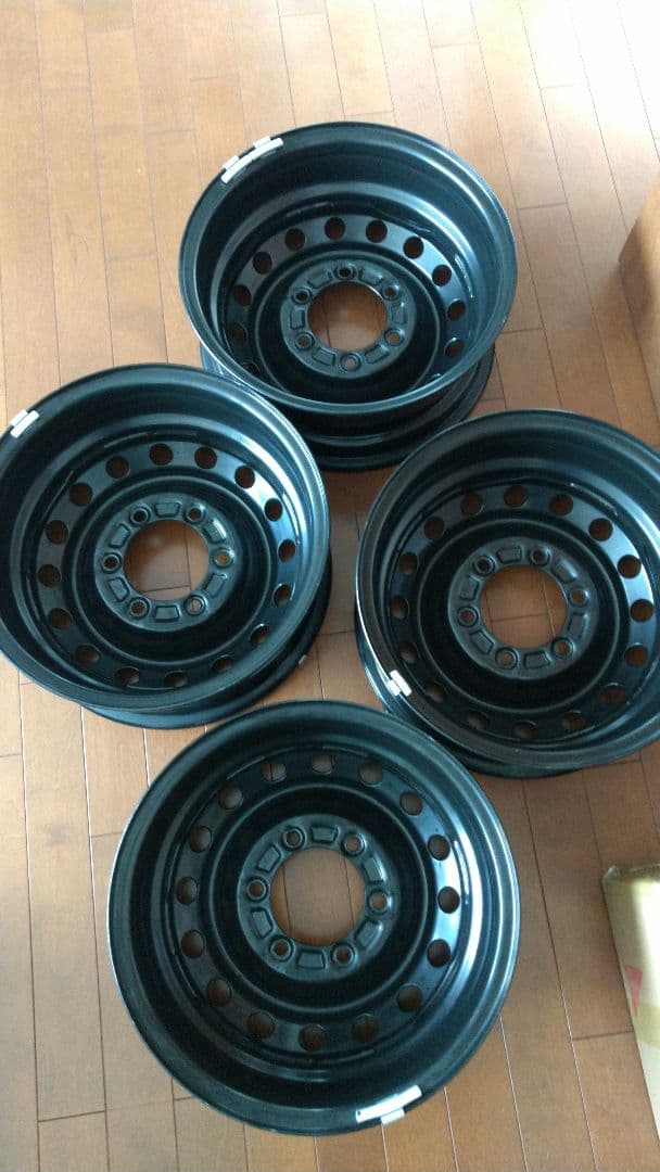 ①ハイエース新車はずし スチールホイール２個 15インチ