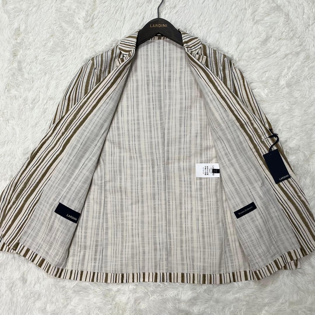【新品タグ付き】LARDINI テーラードジャケット ストライプ 48