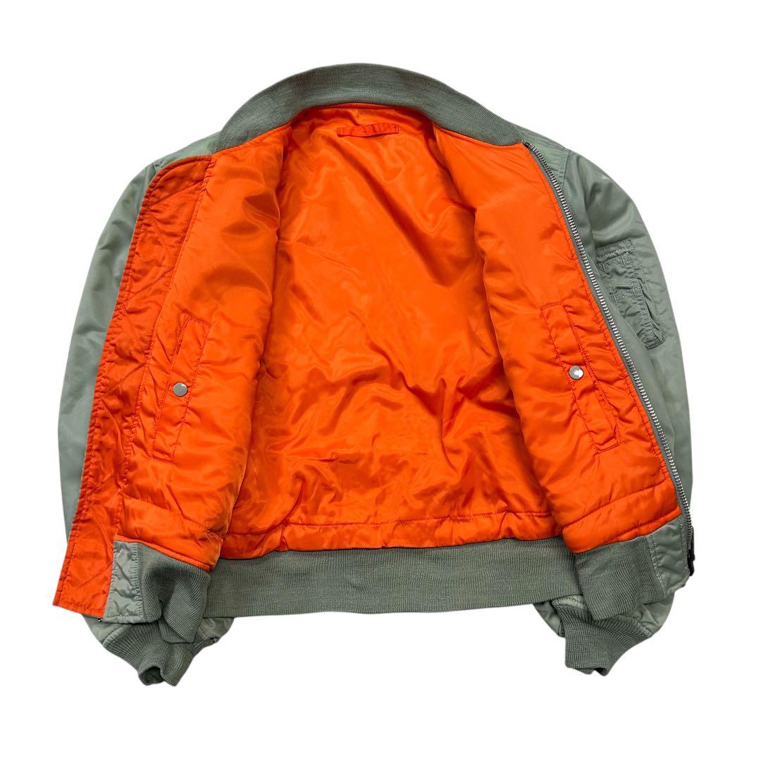 90's Vintage PRACT MA-1フライトジャケット 短丈 グレー系