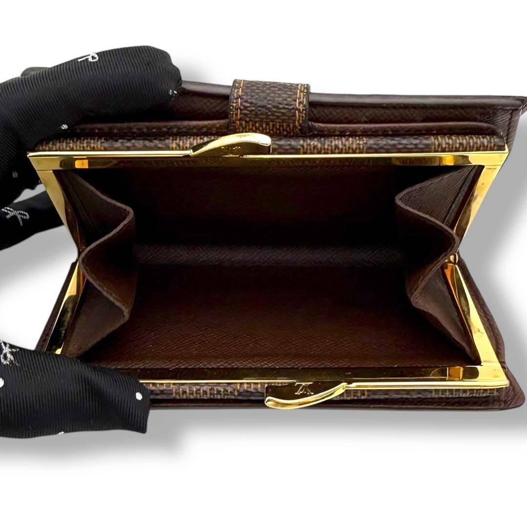 【美品】　ルイヴィトン がま口財布 ダミエ ポルトフォイユ ヴィエノワ
