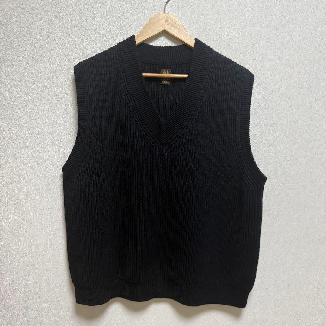 【BEAMS別注】BATONER / V NECK VEST ネイビー　サイズ3