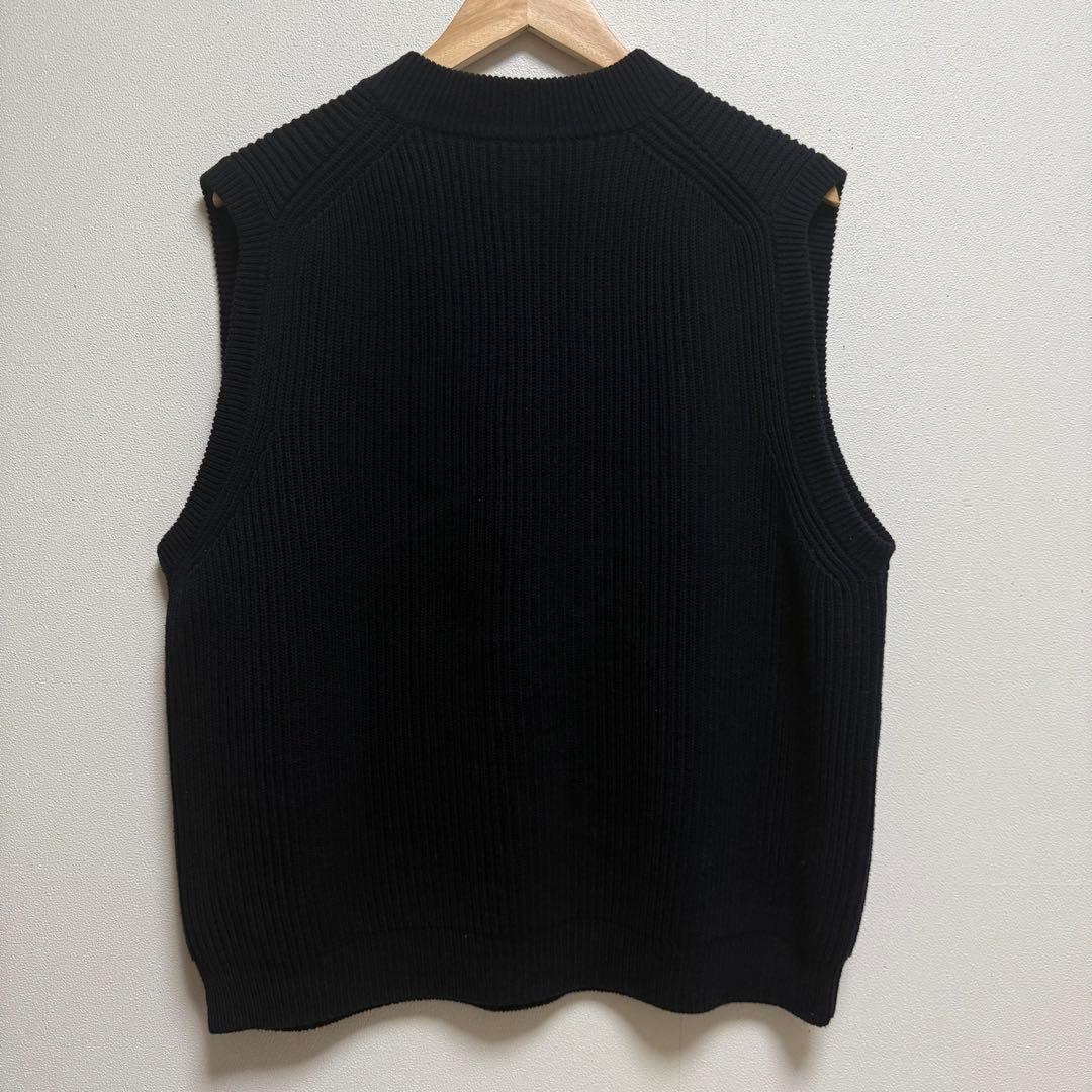 【BEAMS別注】BATONER / V NECK VEST ネイビー　サイズ3