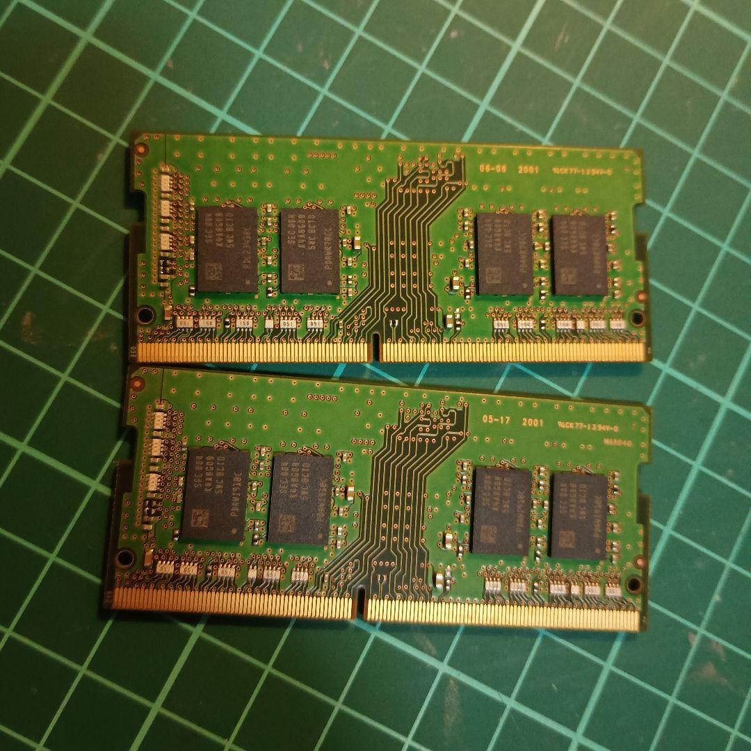 Samsung DDR4 8GB 2枚　メモリ