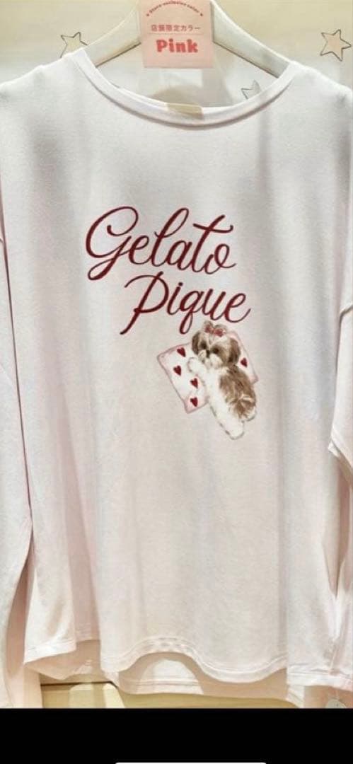 gelato pique シーズンワンポイントロンT♡ピンク