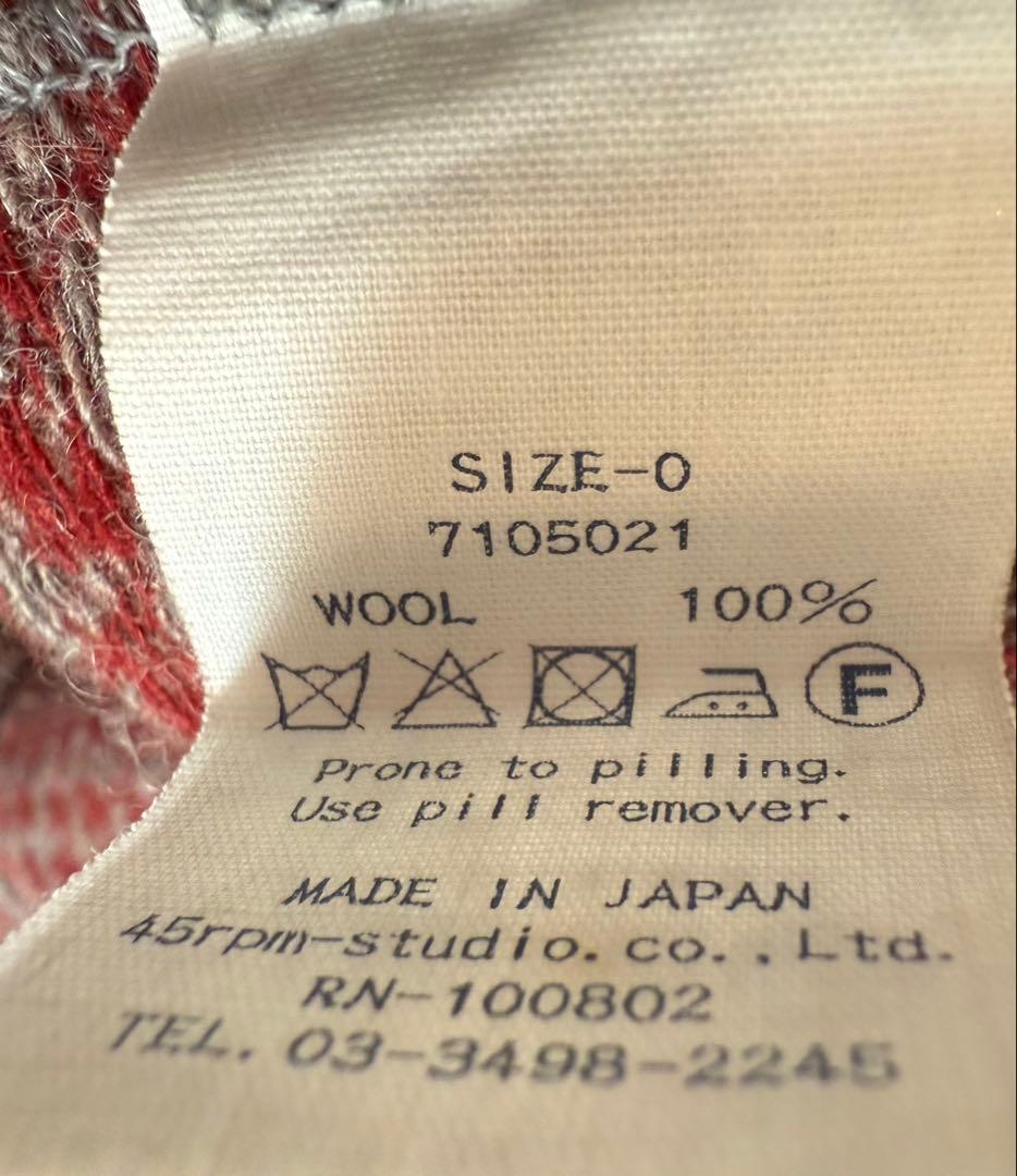 45R 赤チェック　ワンピース
