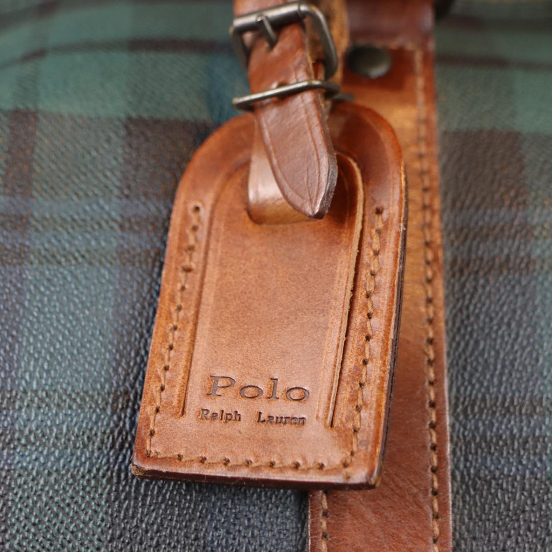 POLO RALPH LAUREN ボストンバッグ チェック柄 大容量
