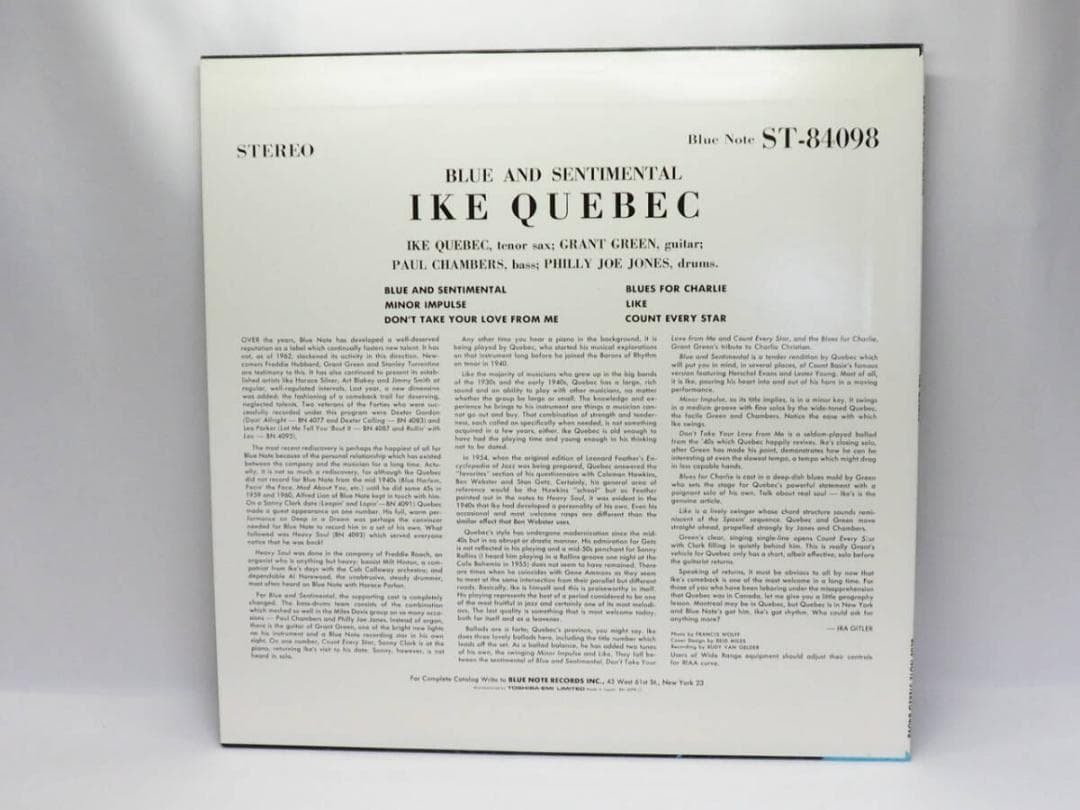 IKE QUEBEC / BLUE & SENTIMENTAL / 日本盤