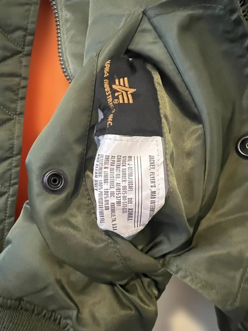 ALPHA INDUSTRIES MA-1 フライトジャケット　XS