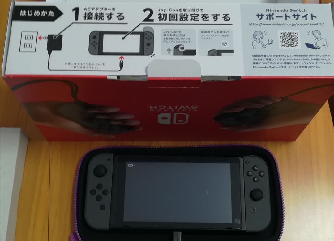 Nintendo Switch 本体 グレー ACアダプタ、Joy-Con付